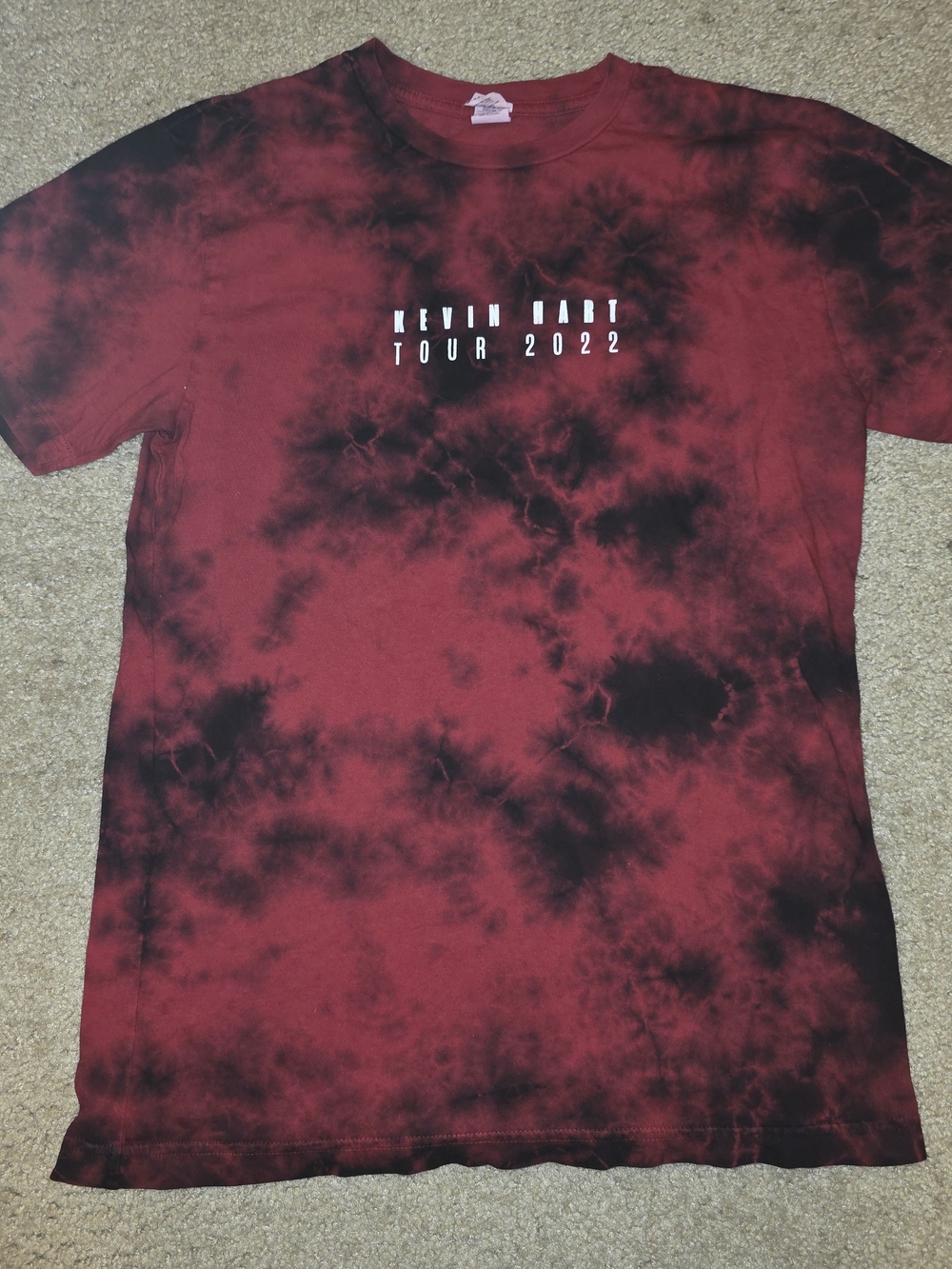 Kevin Hart Tour 2022 Tie-Dye Red/Black Graphic T-Shirt Comedic Rockstar Sh*t Med
